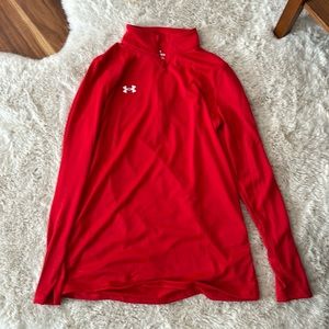 Like NEW Under Armour Red Half Zip up Sweatshirt XS Women’s